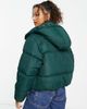 Brave Soul Brave Soul bunny hooded puffer jacket in forest green - 2