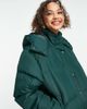 Brave Soul Brave Soul bunny hooded puffer jacket in forest green - 3