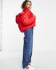 Brave Soul Brave Soul bunny hooded puffer jacket in red - 4
