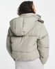 Brave Soul Brave Soul Bunny hooded puffer jacket in sage green - 2