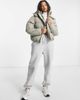Brave Soul Brave Soul Bunny hooded puffer jacket in sage green - 4