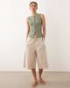 Brave Soul Brave Soul button down jersey tank top in green stripe - 2