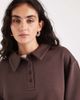 Brave Soul Brave Soul collared sweatshirt in chocolate brown scuba-style fabric - part of a set - 3