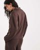 Brave Soul Brave Soul collared sweatshirt in chocolate brown scuba-style fabric - part of a set - 4