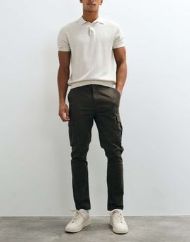 Brave Soul Brave Soul cotton-blend twill cargo chinos in khaki green