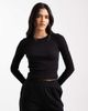 Brave Soul Brave Soul cotton blend long sleeve t-shirt in black - 1