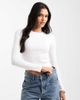 Brave Soul Brave Soul cotton blend long sleeve t-shirt in white - 1
