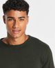Brave Soul Brave Soul cotton crew neck sweater in khaki mix-Green - 3