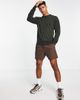 Brave Soul Brave Soul cotton crew neck sweater in khaki mix-Green - 4