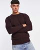 Brave Soul Brave Soul cotton crew neck sweater in ox blood-Red - 1