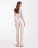 Brave Soul Brave Soul cotton long sleeve henley t-shirt and gingham pants pajama set in pink - 3