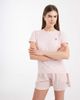Brave Soul Brave Soul cotton t-shirt and floral print shorts pajama set with daisy embroidery in pink - 1