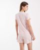 Brave Soul Brave Soul cotton t-shirt and floral print shorts pajama set with daisy embroidery in pink - 3