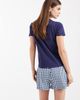 Brave Soul Brave Soul cotton t-shirt and gingham shorts pajama set with cherry embroidery in navy - 4