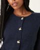 Brave Soul Brave Soul crew neck cardigan with contrast buttons in navy - 3