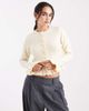 Brave Soul Brave Soul crew neck knit cardigan with ruffle cuffs and hem in butter yellow - 1