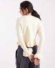 Brave Soul Brave Soul crew neck knit cardigan with ruffle cuffs and hem in butter yellow - 2