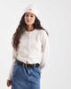 Brave Soul Brave Soul crew neck soft touch cardigan in cream-White - 1