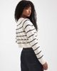 Brave Soul Brave Soul cropped cardigan in cream and navy stripe-Neutral - 4