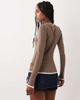 Brave Soul Brave Soul double layer long sleeve tee in mocha-Brown - 2