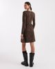 Brave Soul Brave Soul drop waist jersey mini dress in black and brown animal print - 4