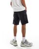 Brave Soul Brave Soul elastic waist cargo shorts in navy - 3