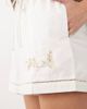 Brave Soul Brave Soul embroidered shorts in cream-White - 3