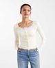 Brave Soul Brave Soul fine knit cami and cardigan set with lace detail in lemon yellow - 1