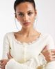 Brave Soul Brave Soul fine knit cami and cardigan set with lace detail in lemon yellow - 2