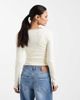 Brave Soul Brave Soul fine knit cami and cardigan set with lace detail in lemon yellow - 4
