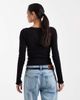 Brave Soul Brave Soul fine knit cami and cardigan set with lace detailing in black - 4