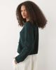 Brave Soul Brave Soul fisherman knit cardigan in forest green - 4