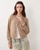 Brave Soul Brave Soul fisherman knit cardigan in mink-Neutral - 4