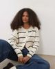 Brave Soul Brave Soul fisherman knit cardigan in stone and navy stripe-Neutral - 1