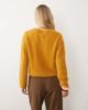 Brave Soul Brave Soul fluffy cardigan with gold buttons in mustard-Brown - 4