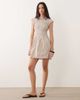 Brave Soul Brave Soul gingham mini dress in brown with ruched bodice and puff sleeves - 2