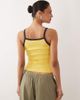 Brave Soul Brave Soul graphic print cropped tank top with contrast piping in yellow and gray - 4