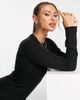 Brave Soul Brave Soul grungy crew neck sweater dress in black - 3