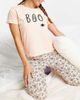 Brave Soul Brave Soul halloween boo spider pajamas in peach and black-Pink - 1