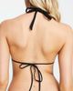 Brave Soul Brave Soul halter heart chain bikini top with removable cups in black - 3