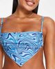 Brave Soul Brave Soul hanky hem bikini top in blue swirl print - 3