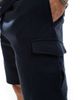 Brave Soul Brave Soul heavyweight textured cargo shorts in navy - part of a set - 3
