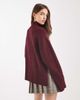 Brave Soul Brave Soul high neck sweater with wide sleeves in burgundy-Red - 4