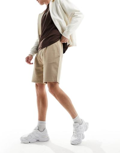Brave Soul Brave Soul jersey shorts in stone-Neutral
