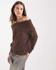 Brave Soul Brave Soul knit off the shoulder sweater in brown-Red - 1