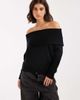 Brave Soul Brave Soul knitted bardot sweater in black - 1