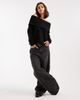 Brave Soul Brave Soul knitted bardot sweater in black - 2