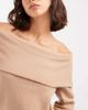 Brave Soul Brave Soul knitted bardot sweater in stone-Neutral - 2