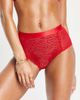 Brave Soul Brave Soul lace high waisted briefs in red - 4
