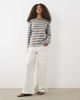 Brave Soul Brave Soul long sleeve boyfriend fit T-shirt in brown, blue and white stripe-Multi - 4